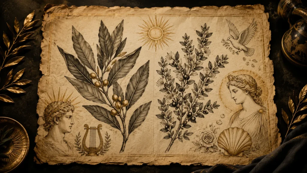Laurel y mirto plantas de Apolo y Afrodita - Plantas sagradas magia greco-romana